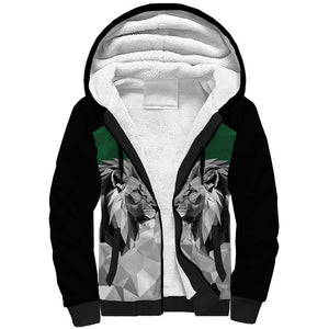 Custom Rugby Africa Kenya Sherpa Hoodie Green Kenyan 22-23 Motif - African Pride