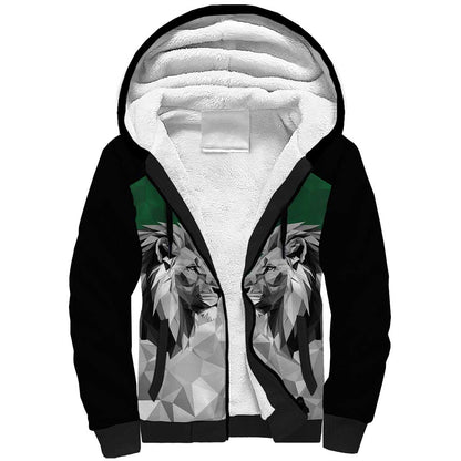 Custom Rugby Africa Kenya Sherpa Hoodie Green Kenyan 22-23 Motif - African Pride