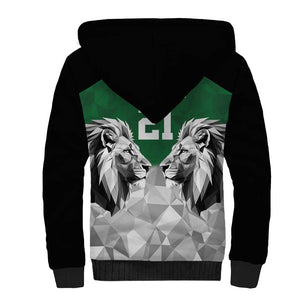 Custom Rugby Africa Kenya Sherpa Hoodie Green Kenyan 22-23 Motif - African Pride