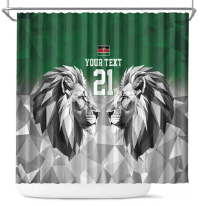 Custom Rugby Africa Kenya Shower Curtain Green Kenyan 22-23 Motif - African Pride