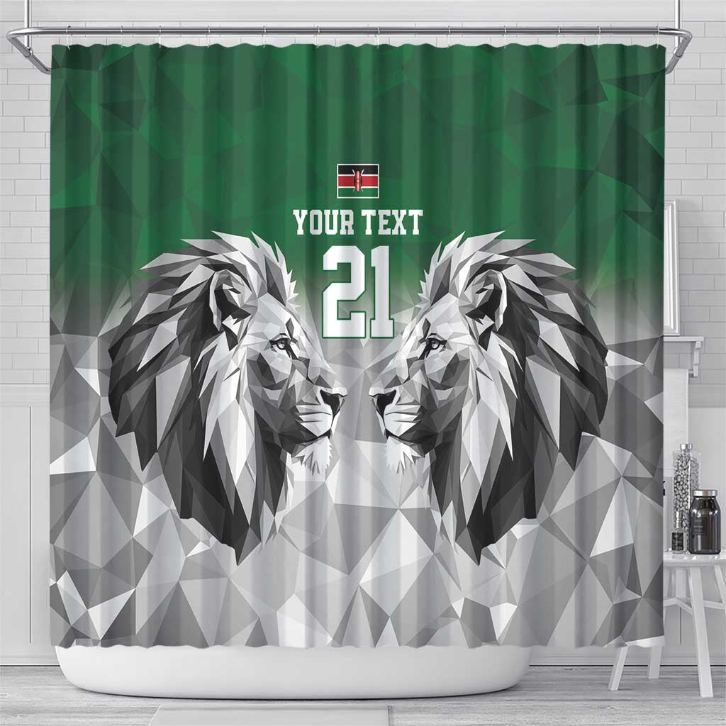 Custom Rugby Africa Kenya Shower Curtain Green Kenyan 22-23 Motif - African Pride