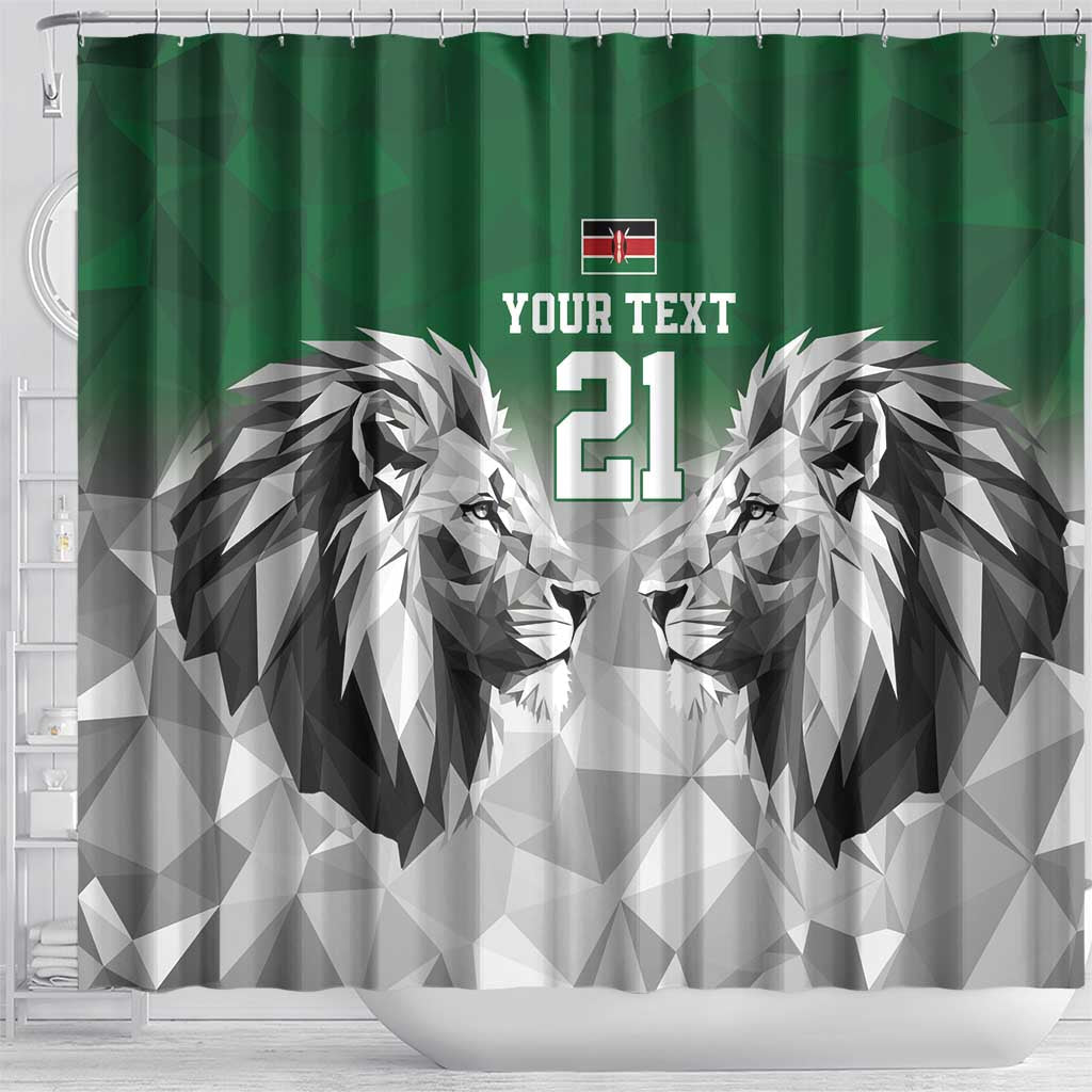 Custom Rugby Africa Kenya Shower Curtain Green Kenyan 22-23 Motif - African Pride