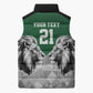 Custom Rugby Africa Kenya Sleeveless Puffer Jacket Green Kenyan 22-23 Motif