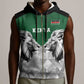 Custom Rugby Africa Kenya Sleeveless Zip Hoodie Green Kenyan 22-23 Motif - African Pride