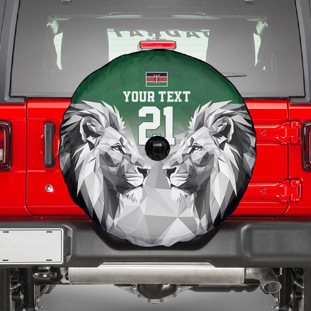 Custom Rugby Africa Kenya Spare Tire Cover Green Kenyan 22-23 Motif - African Pride
