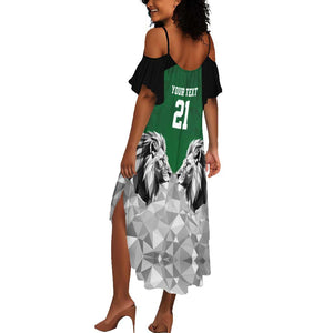 Custom Rugby Africa Kenya Summer Maxi Dress Green Kenyan 22-23 Motif - African Pride