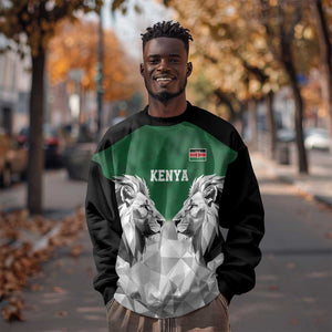 Custom Rugby Africa Kenya Sweatshirt Green Kenyan 22-23 Motif - African Pride
