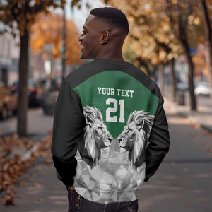 Custom Rugby Africa Kenya Sweatshirt Green Kenyan 22-23 Motif - African Pride
