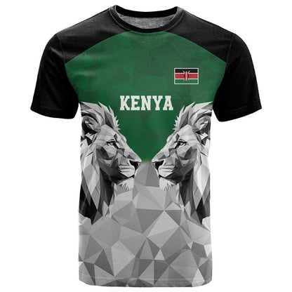 Custom Rugby Africa Kenya T shirt Green Kenyan 22-23 Motif - African Pride