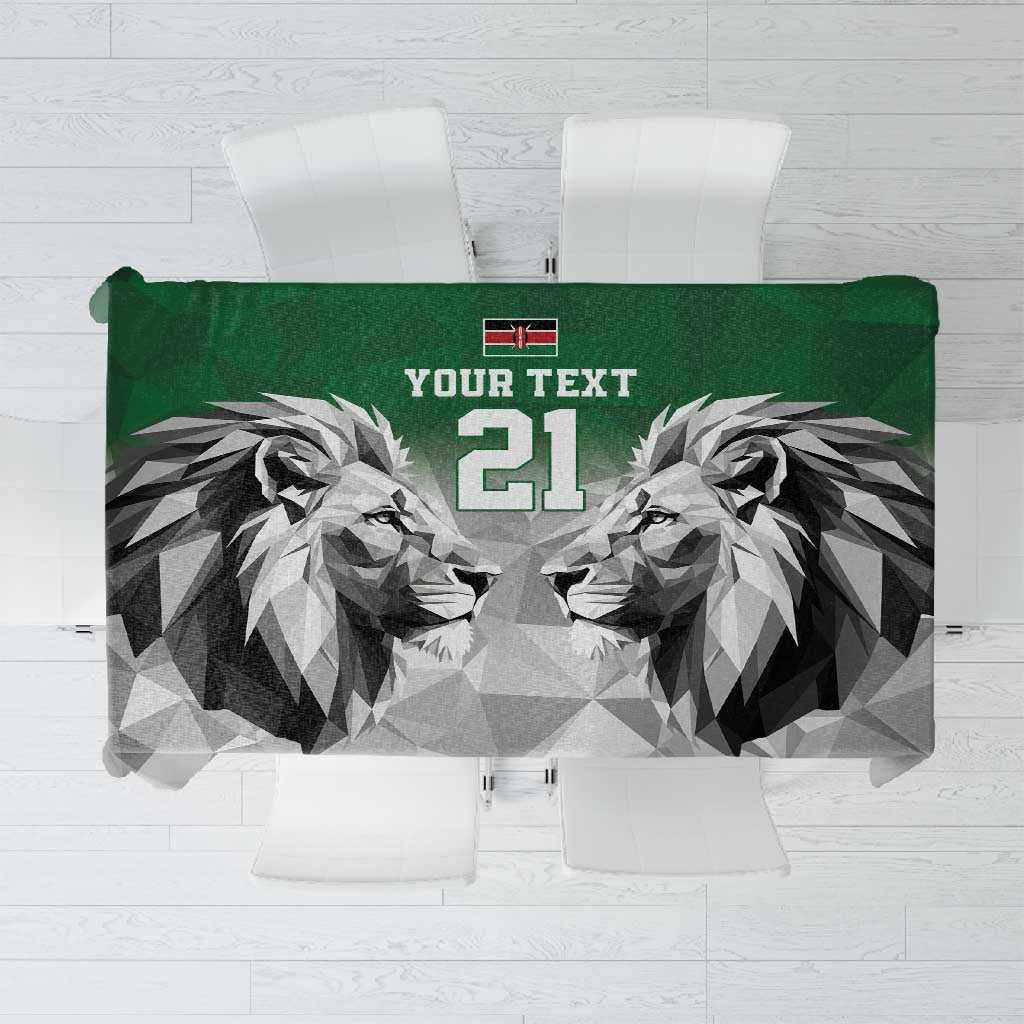 Custom Rugby Africa Kenya Tablecloth Green Kenyan 22-23 Motif - African Pride