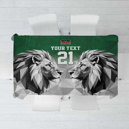 Custom Rugby Africa Kenya Tablecloth Green Kenyan 22-23 Motif - African Pride