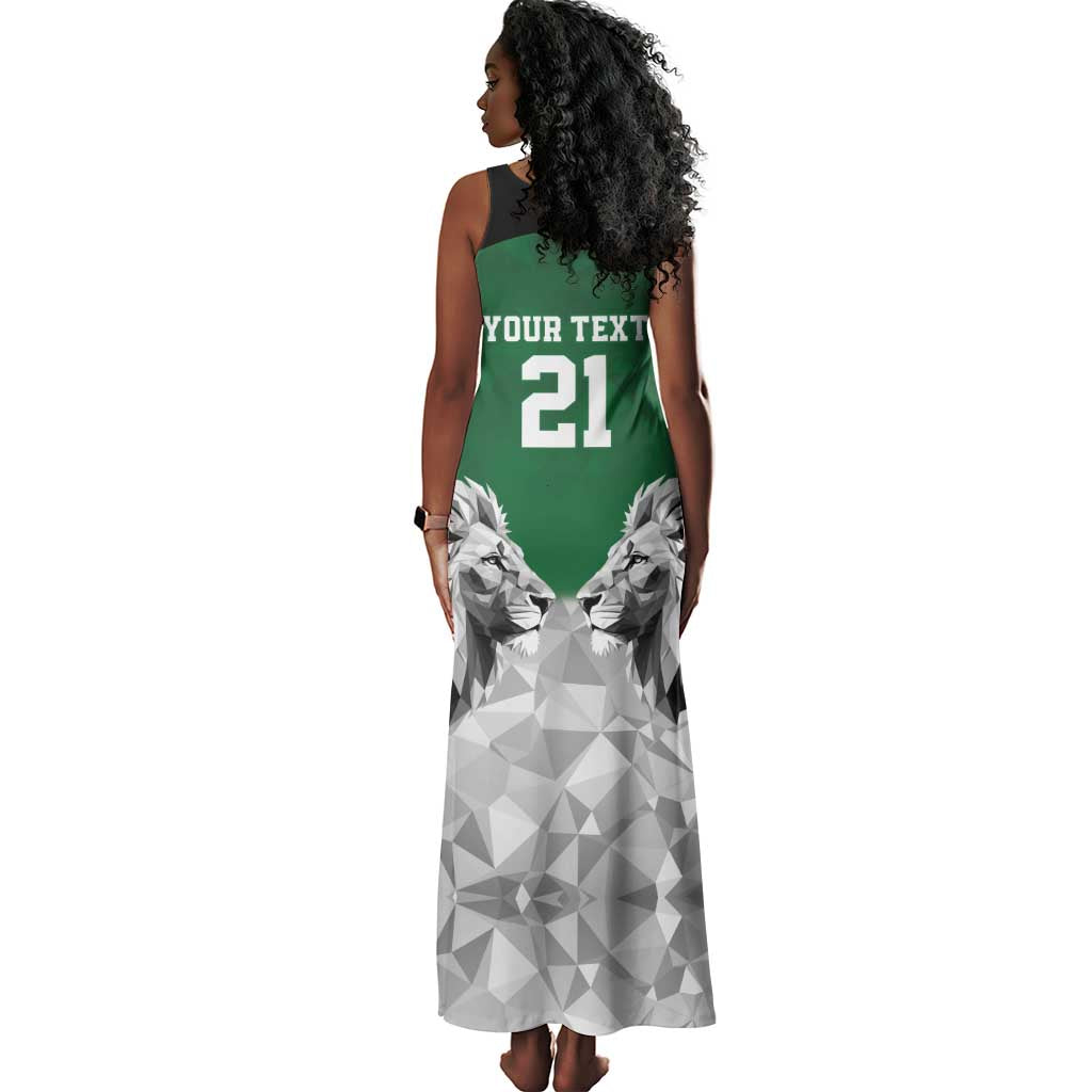 Custom Rugby Africa Kenya Tank Maxi Dress Green Kenyan 22-23 Motif - African Pride