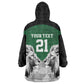 Custom Rugby Africa Kenya Wearable Blanket Hoodie Green Kenyan 22-23 Motif - African Pride