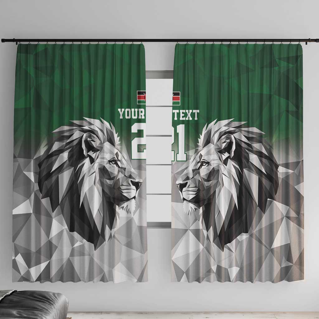 Custom Rugby Africa Kenya Window Curtain Green Kenyan 22-23 Motif - African Pride