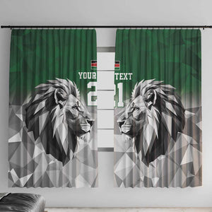 Custom Rugby Africa Kenya Window Curtain Green Kenyan 22-23 Motif - African Pride