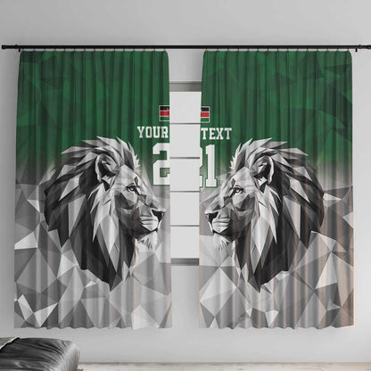 Custom Rugby Africa Kenya Window Curtain Green Kenyan 22-23 Motif - African Pride