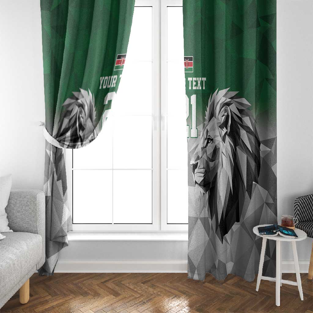 Custom Rugby Africa Kenya Window Curtain Green Kenyan 22-23 Motif - African Pride