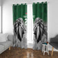 Custom Rugby Africa Kenya Window Curtain Green Kenyan 22-23 Motif - African Pride