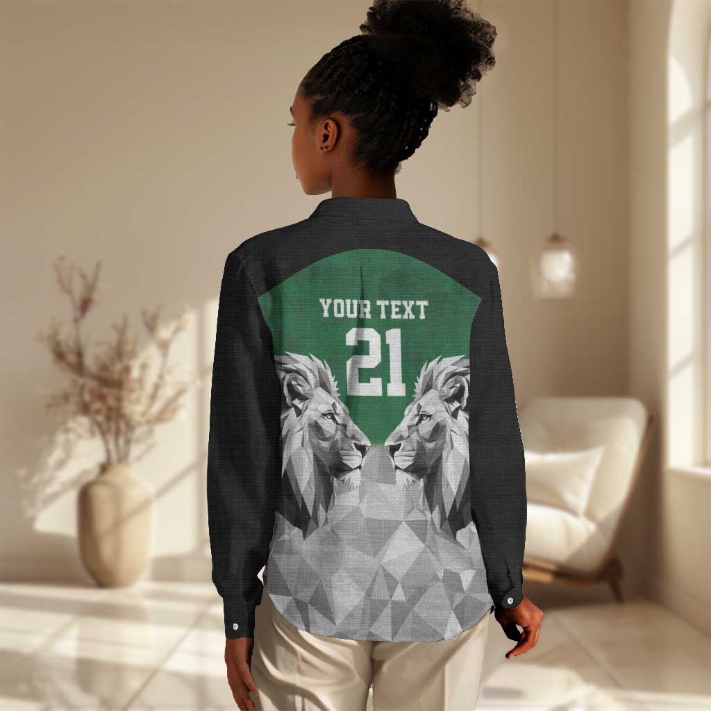 Custom Rugby Africa Kenya Women Casual Shirt Green Kenyan 22-23 Motif - African Pride