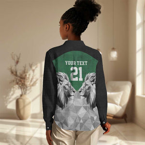 Custom Rugby Africa Kenya Women Casual Shirt Green Kenyan 22-23 Motif - African Pride