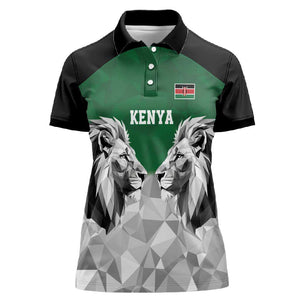 Custom Rugby Africa Kenya Women Polo Shirt Green Kenyan 22-23 Motif - African Pride