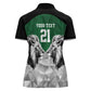 Custom Rugby Africa Kenya Women Polo Shirt Green Kenyan 22-23 Motif - African Pride