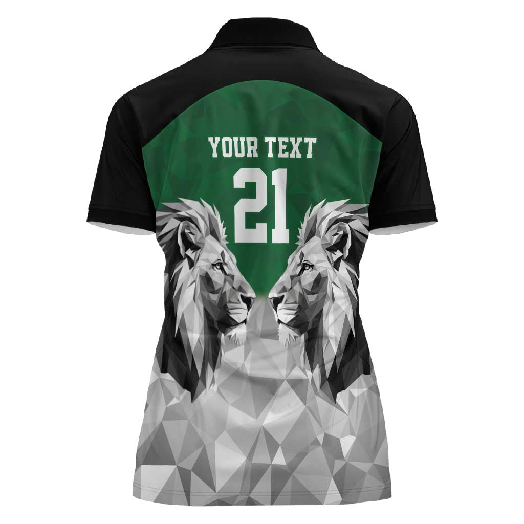 Custom Rugby Africa Kenya Women Polo Shirt Green Kenyan 22-23 Motif - African Pride