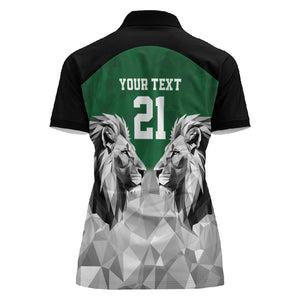 Custom Rugby Africa Kenya Women Polo Shirt Green Kenyan 22-23 Motif - African Pride
