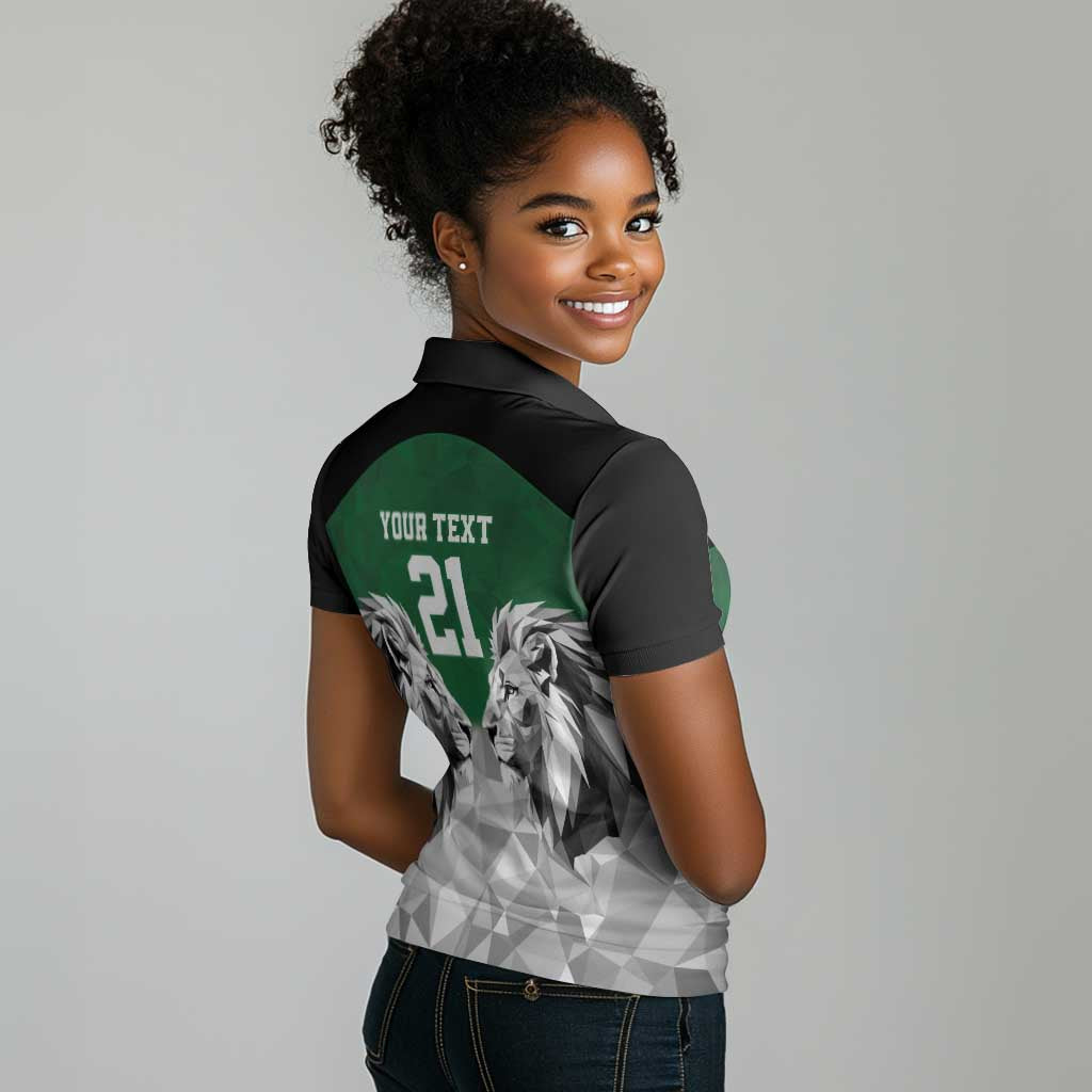 Custom Rugby Africa Kenya Women Polo Shirt Green Kenyan 22-23 Motif - African Pride