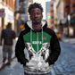 Custom Rugby Africa Kenya Zip Hoodie Green Kenyan 22-23 Motif - African Pride