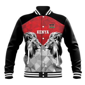 Custom Rugby Africa Kenya Baseball Jacket Red Kenyan 22-23 Motif - African Pride