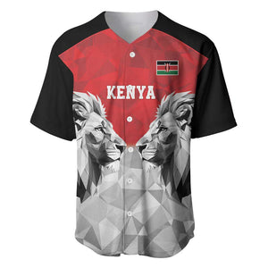 Custom Rugby Africa Kenya Baseball Jersey Red Kenyan 22-23 Motif - African Pride