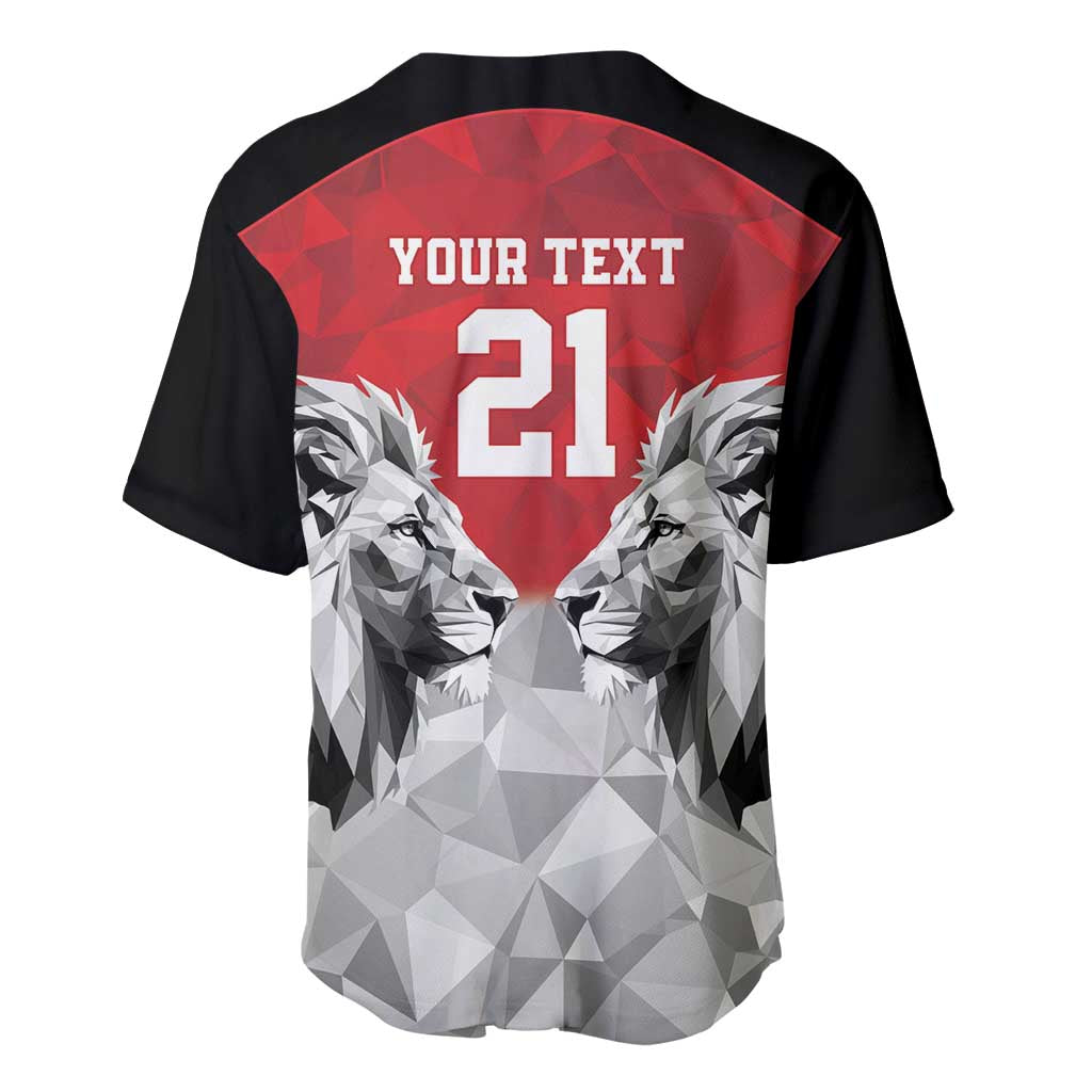Custom Rugby Africa Kenya Baseball Jersey Red Kenyan 22-23 Motif - African Pride