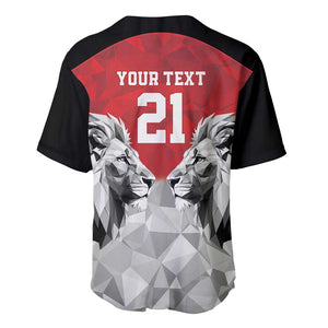 Custom Rugby Africa Kenya Baseball Jersey Red Kenyan 22-23 Motif - African Pride