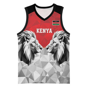 Custom Rugby Africa Kenya Basketball Jersey Red Kenyan 22-23 Motif - African Pride