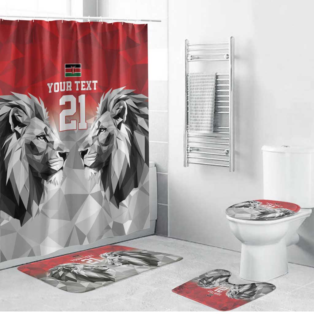 Custom Rugby Africa Kenya Bathroom Set Red Kenyan 22-23 Motif