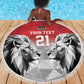 Custom Rugby Africa Kenya Beach Blanket Red Kenyan 22-23 Motif - African Pride