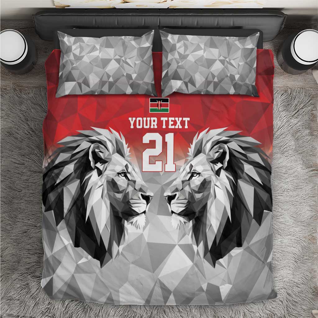 Custom Rugby Africa Kenya Bedding Set Red Kenyan 22-23 Motif - African Pride