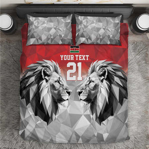 Custom Rugby Africa Kenya Bedding Set Red Kenyan 22-23 Motif - African Pride