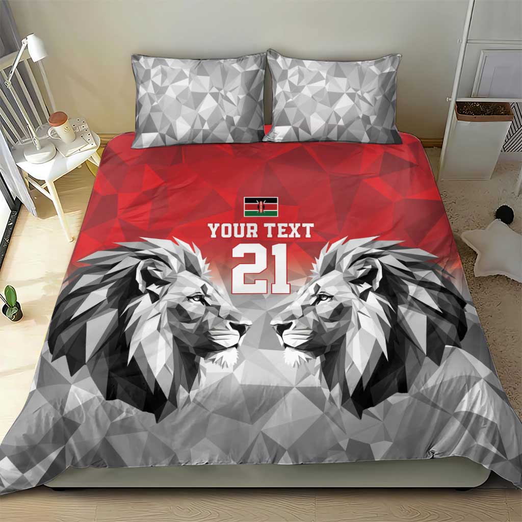 Custom Rugby Africa Kenya Bedding Set Red Kenyan 22-23 Motif - African Pride
