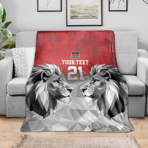 Custom Rugby Africa Kenya Blanket Red Kenyan 22-23 Motif - African Pride