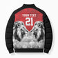 Custom Rugby Africa Kenya Bomber Puffer Jacket Red Kenyan 22-23 Motif