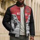 Custom Rugby Africa Kenya Bomber Puffer Jacket Red Kenyan 22-23 Motif