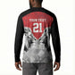 Custom Rugby Africa Kenya Button Sweatshirt Red Kenyan 22-23 Motif