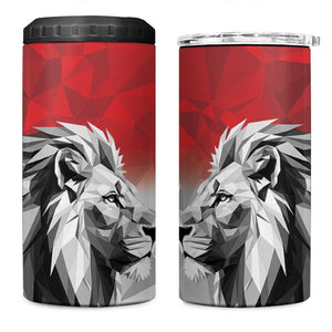 Custom Rugby Africa Kenya 4 in 1 Can Cooler Tumbler Red Kenyan 22-23 Motif - African Pride