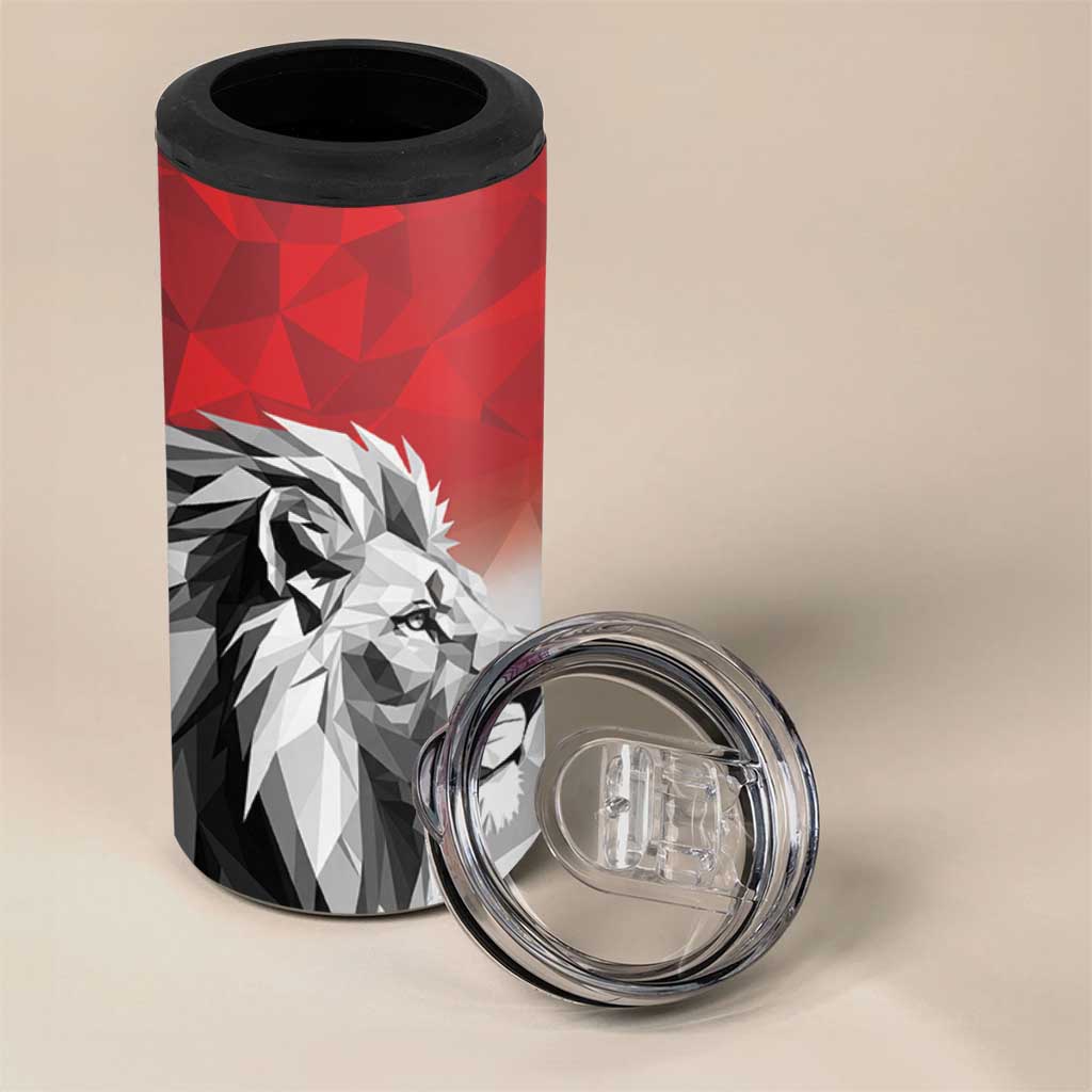 Custom Rugby Africa Kenya 4 in 1 Can Cooler Tumbler Red Kenyan 22-23 Motif - African Pride