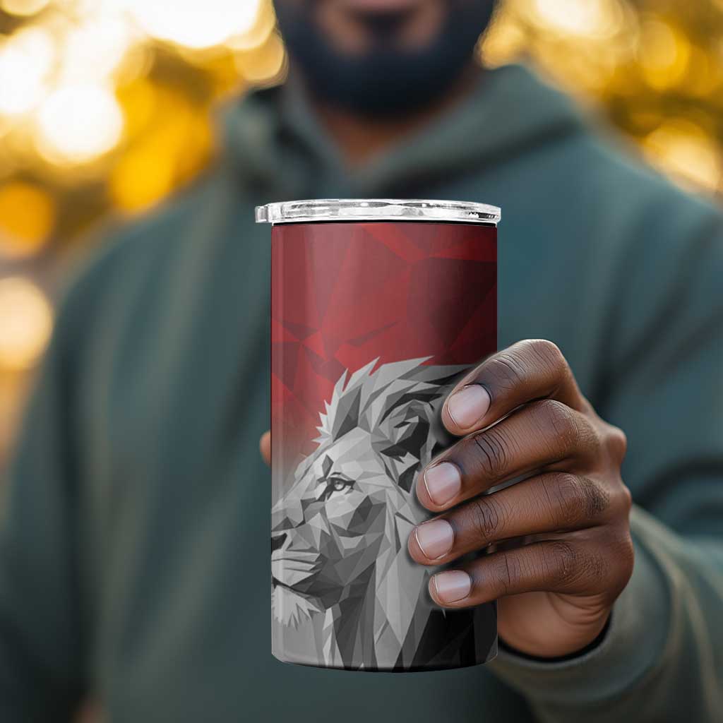Custom Rugby Africa Kenya 4 in 1 Can Cooler Tumbler Red Kenyan 22-23 Motif - African Pride