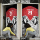Custom Rugby Africa Kenya Door Cover Red Kenyan 22-23 Motif