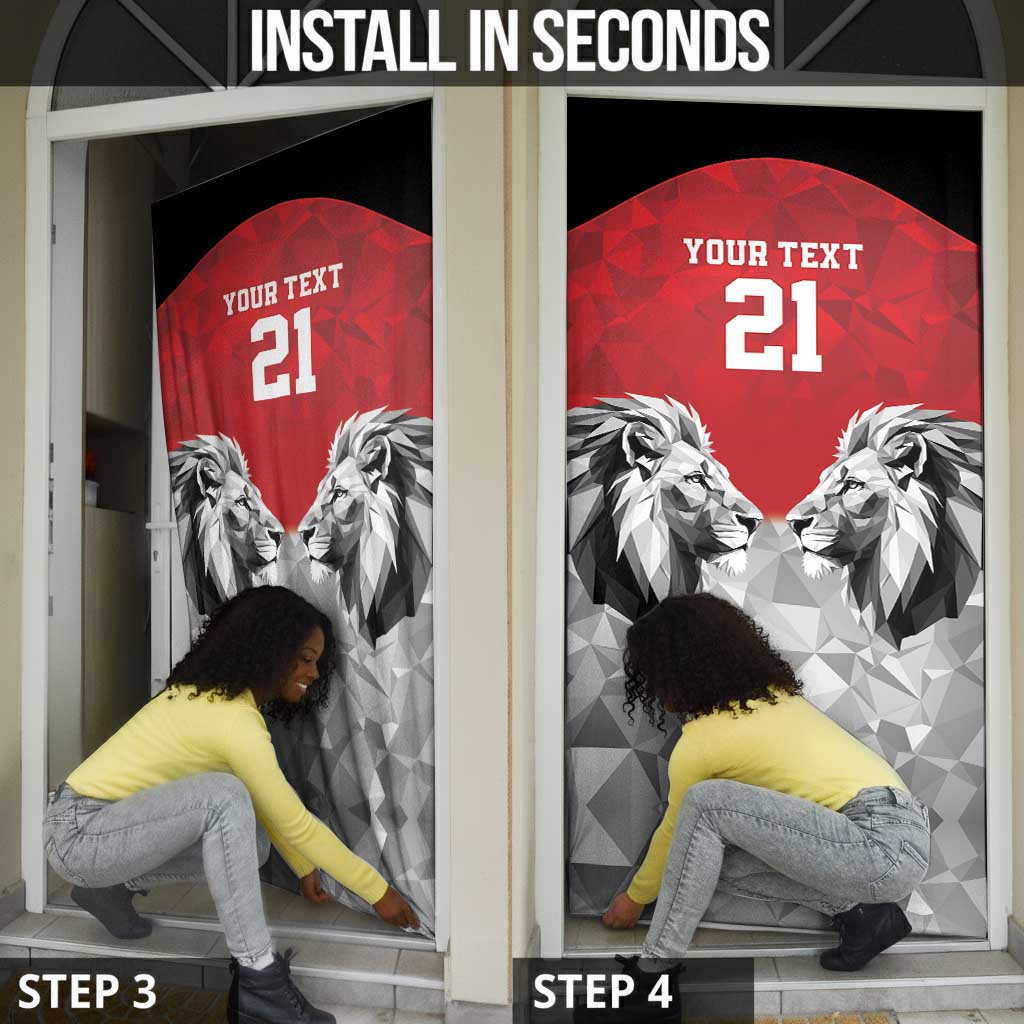 Custom Rugby Africa Kenya Door Cover Red Kenyan 22-23 Motif