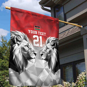 Custom Rugby Africa Kenya Garden Flag Red Kenyan 22-23 Motif - African Pride